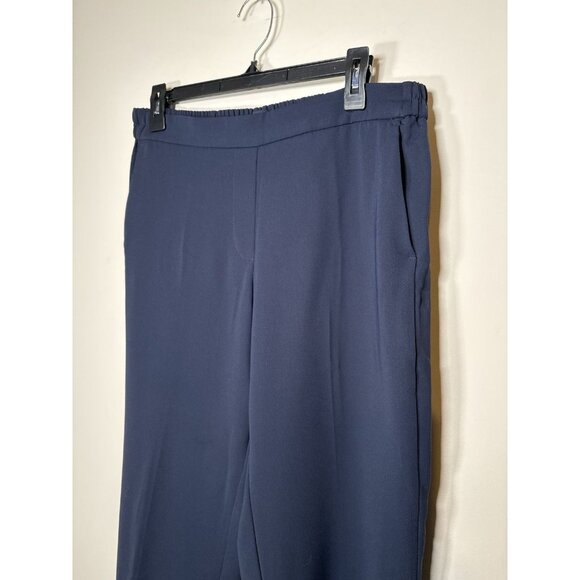 J CREW Jamie Pant Navy Blue Classic Preppy Work Business Minimalist Size 12P - Picture 2 of 9